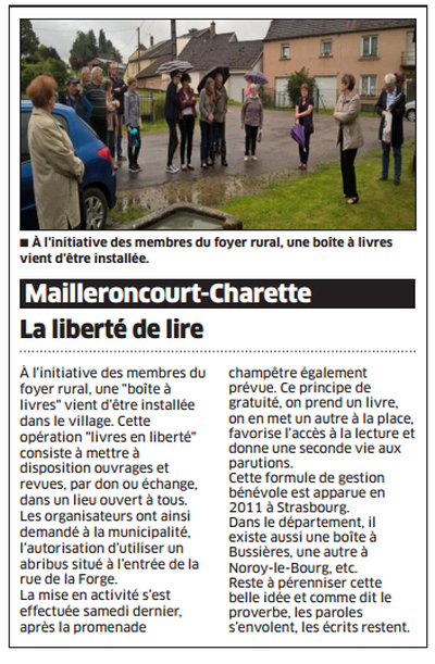 Boite a livre presse
