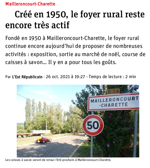 Foyer actif depuis 1950