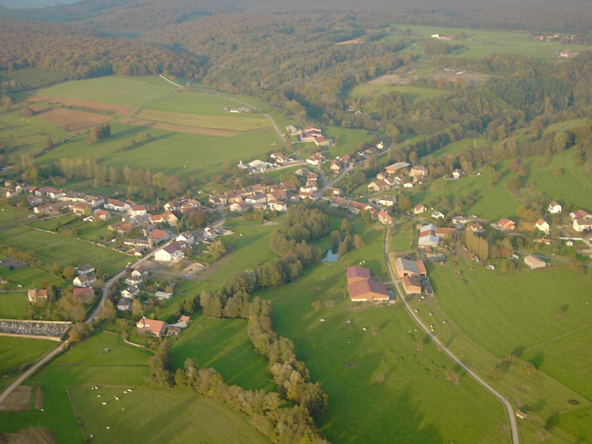 Mailleroncourt charette vue aerienne 2004