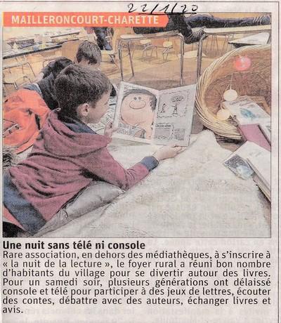 Nuit de la lecture presse
