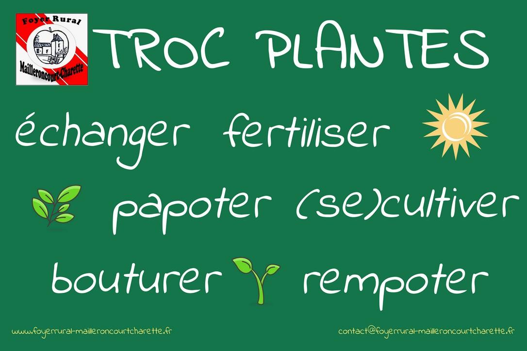 Panneau troc plantes